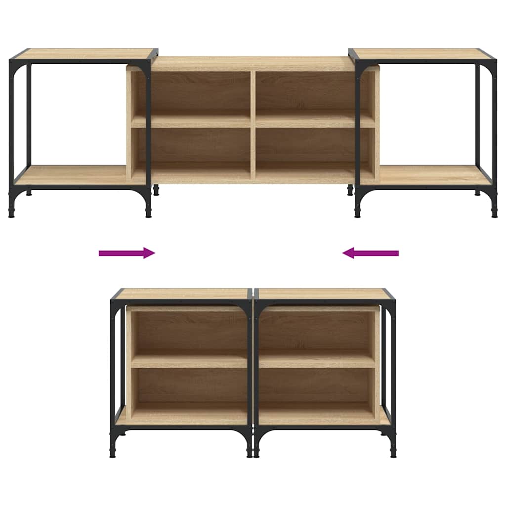 vidaXL TV Cabinet Sonoma Oak 153x37x50 cm Engineered Wood