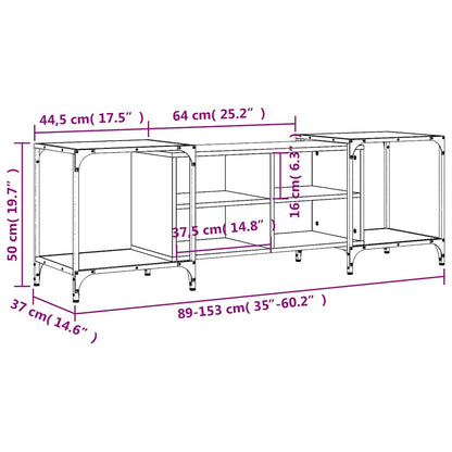 vidaXL TV Cabinet Sonoma Oak 153x37x50 cm Engineered Wood