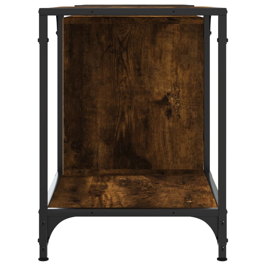 vidaXL TV Cabinet Smoked Oak 153x37x50 cm Engineered Wood