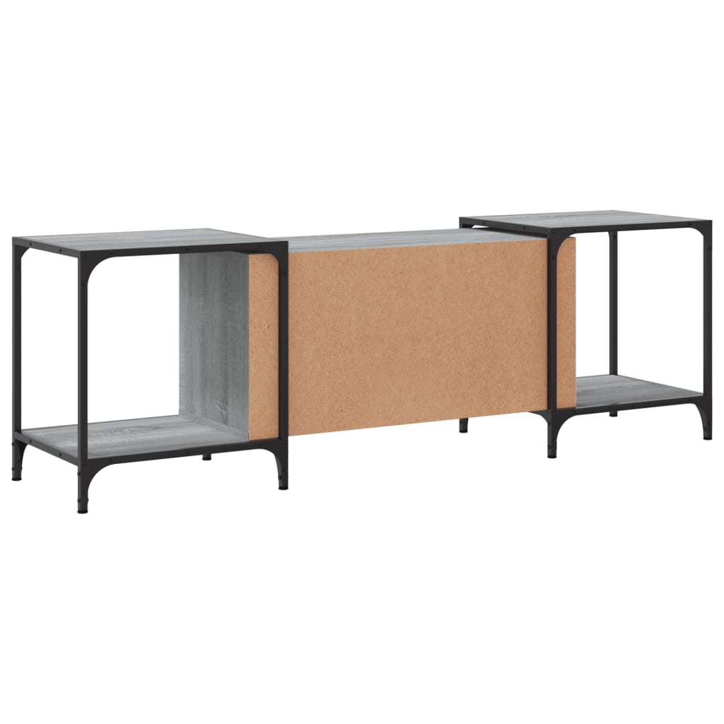 vidaXL TV Cabinet Grey Sonoma 153x37x50 cm Engineered Wood