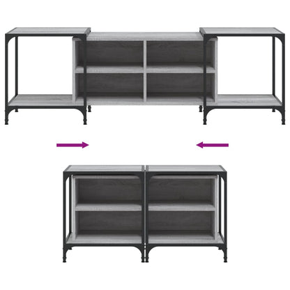 vidaXL TV Cabinet Grey Sonoma 153x37x50 cm Engineered Wood