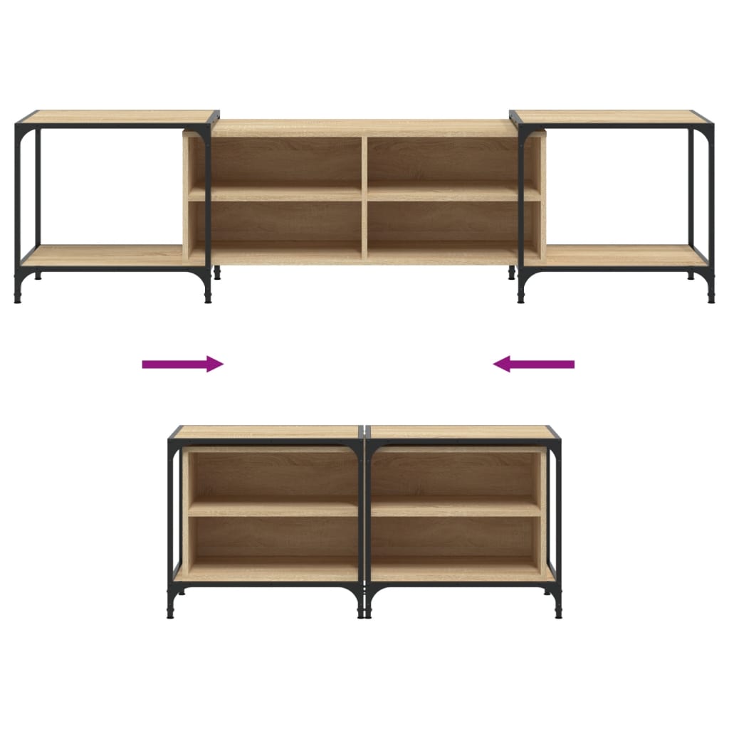 vidaXL TV Cabinet Sonoma Oak 203x37x50 cm Engineered Wood