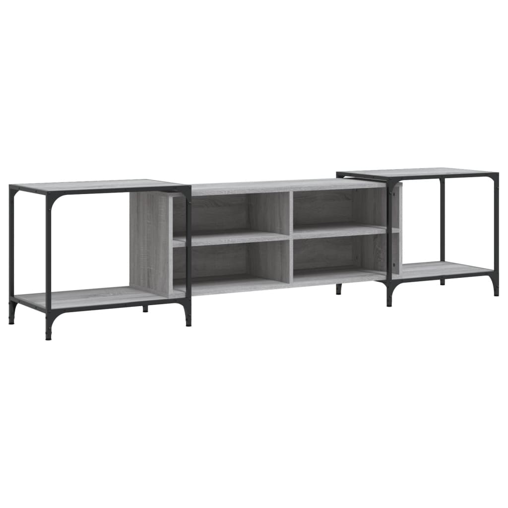 vidaXL TV Cabinet Grey Sonoma 203x37x50 cm Engineered Wood
