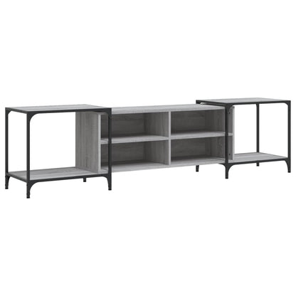 vidaXL TV Cabinet Grey Sonoma 203x37x50 cm Engineered Wood