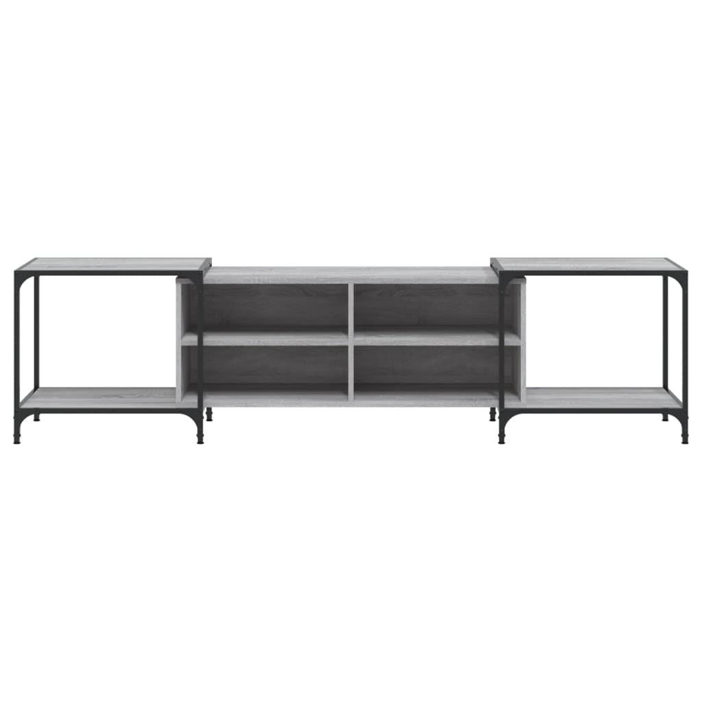 vidaXL TV Cabinet Grey Sonoma 203x37x50 cm Engineered Wood