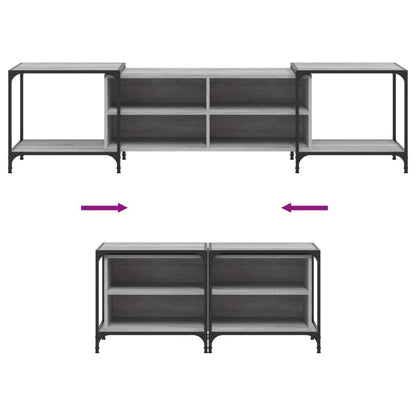 vidaXL TV Cabinet Grey Sonoma 203x37x50 cm Engineered Wood