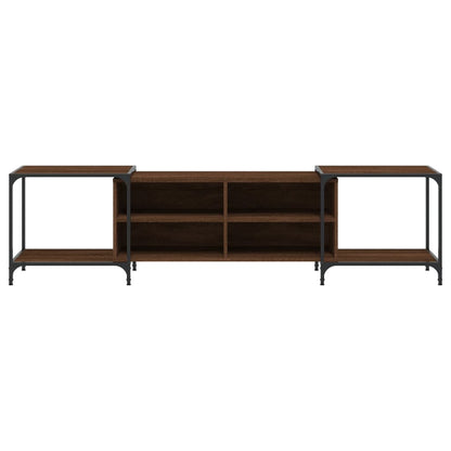 vidaXL TV Cabinet Brown Oak 203x37x50 cm Engineered Wood