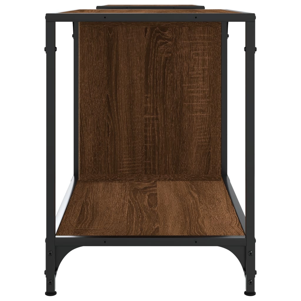 vidaXL TV Cabinet Brown Oak 203x37x50 cm Engineered Wood