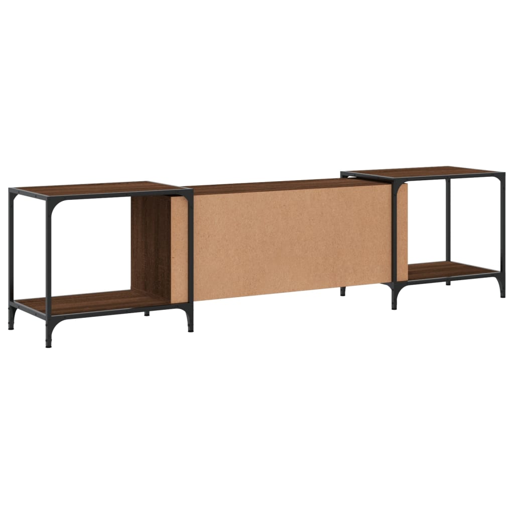 vidaXL TV Cabinet Brown Oak 203x37x50 cm Engineered Wood