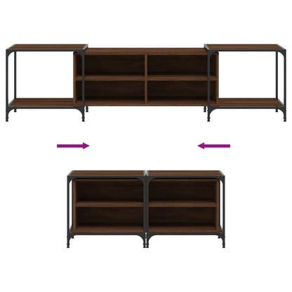 vidaXL TV Cabinet Brown Oak 203x37x50 cm Engineered Wood