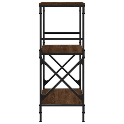 vidaXL Bookcase 3-Tier Brown Oak 59x35x90.5 cm Engineered Wood