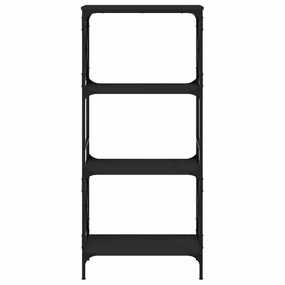 vidaXL Bookcase 4-Tier Black 59x35x132 cm Engineered Wood