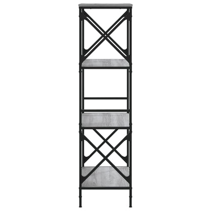 vidaXL Bookcase 4-Tier Grey Sonoma 59x35x132 cm Engineered Wood