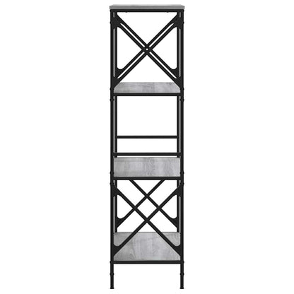 vidaXL Bookcase 4-Tier Grey Sonoma 59x35x132 cm Engineered Wood