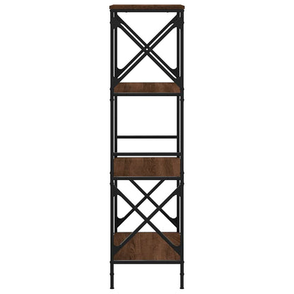 vidaXL Bookcase 4-Tier Brown Oak 59x35x132 cm Engineered Wood