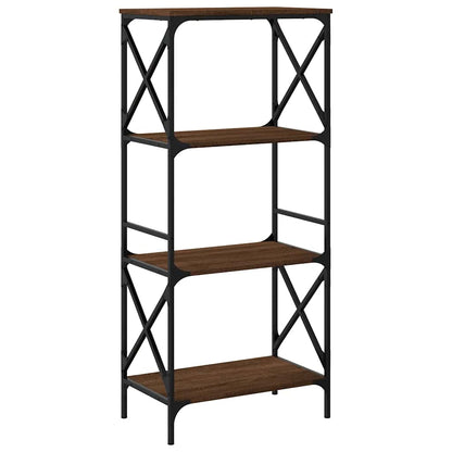vidaXL Bookcase 4-Tier Brown Oak 59x35x132 cm Engineered Wood