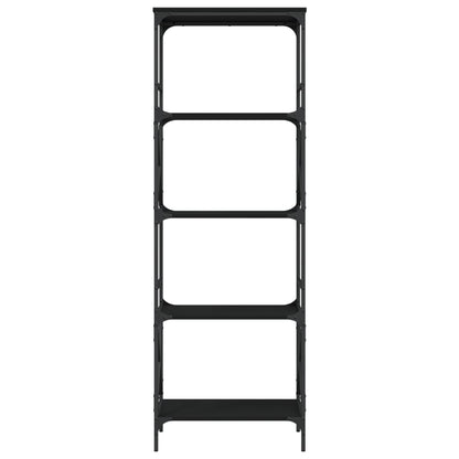 vidaXL Bookcase 5-Tier Black 59x35x171 cm Engineered Wood
