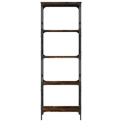 vidaXL Bookcase 5-Tier Smoked Oak 59x35x171 cm Engineered Wood