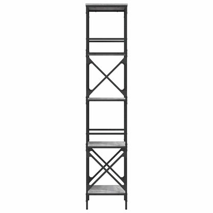 vidaXL Bookcase 5-Tier Grey Sonoma 59x35x171 cm Engineered Wood