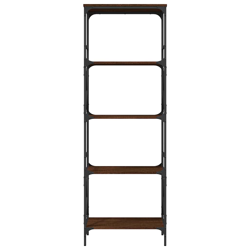 vidaXL Bookcase 5-Tier Brown Oak 59x35x171 cm Engineered Wood