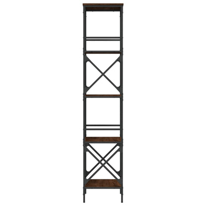 vidaXL Bookcase 5-Tier Brown Oak 59x35x171 cm Engineered Wood