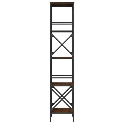 vidaXL Bookcase 5-Tier Brown Oak 59x35x171 cm Engineered Wood