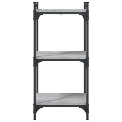 vidaXL Bookcase 3-Tier Grey Sonoma 40x30x86 cm Engineered Wood