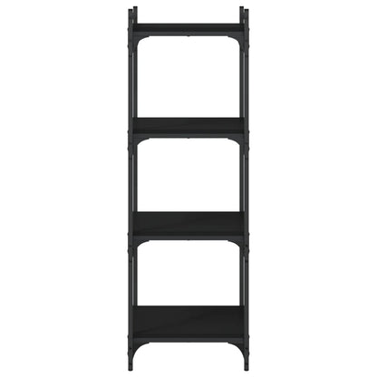 vidaXL Bookcase 4-Tier Black 40x30x120 cm Engineered Wood