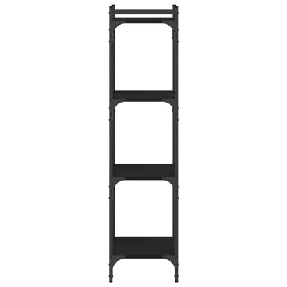 vidaXL Bookcase 4-Tier Black 40x30x120 cm Engineered Wood