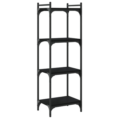 vidaXL Bookcase 4-Tier Black 40x30x120 cm Engineered Wood