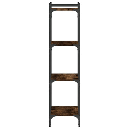 vidaXL Bookcase 4-Tier Smoked Oak 40x30x120 cm Engineered Wood