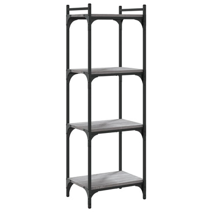 vidaXL Bookcase 4-Tier Grey Sonoma 40x30x120 cm Engineered Wood