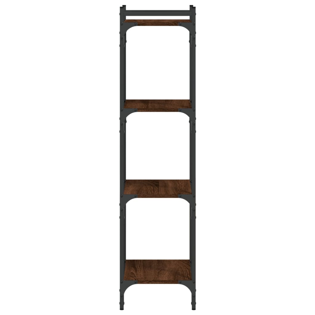 vidaXL Bookcase 4-Tier Brown Oak 40x30x120 cm Engineered Wood