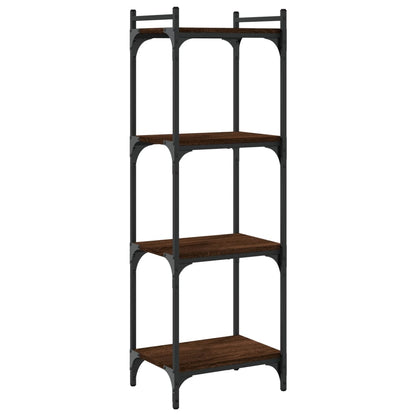vidaXL Bookcase 4-Tier Brown Oak 40x30x120 cm Engineered Wood