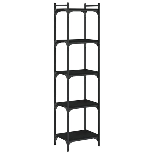 vidaXL Bookcase 5-Tier Black 40x30x154 cm Engineered Wood