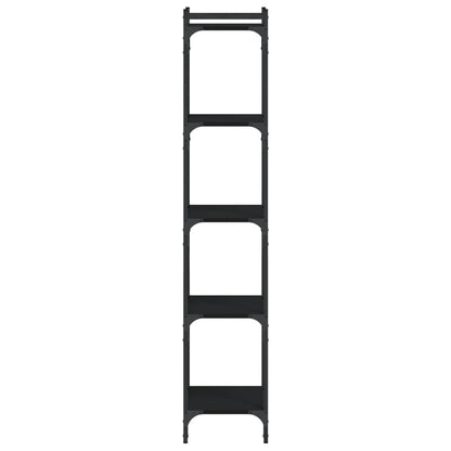 vidaXL Bookcase 5-Tier Black 40x30x154 cm Engineered Wood