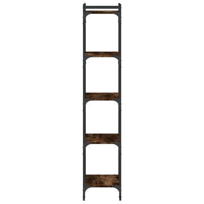vidaXL Bookcase 5-Tier Smoked Oak 40x30x154 cm Engineered Wood