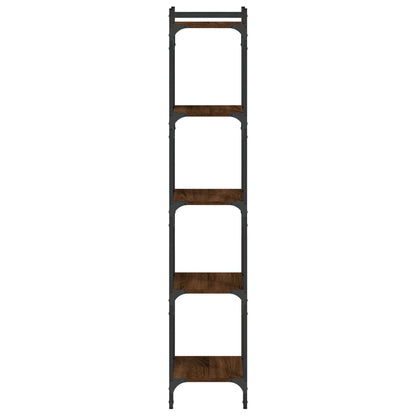 vidaXL Bookcase 5-Tier Brown Oak 40x30x154 cm Engineered Wood