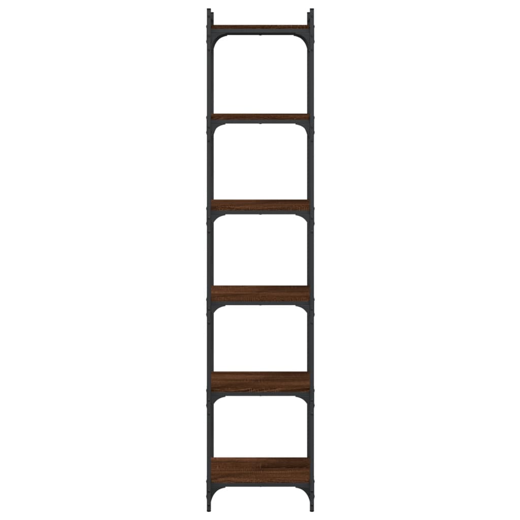 vidaXL Bookcase 6-Tier Brown Oak 40x30x188 cm Engineered Wood