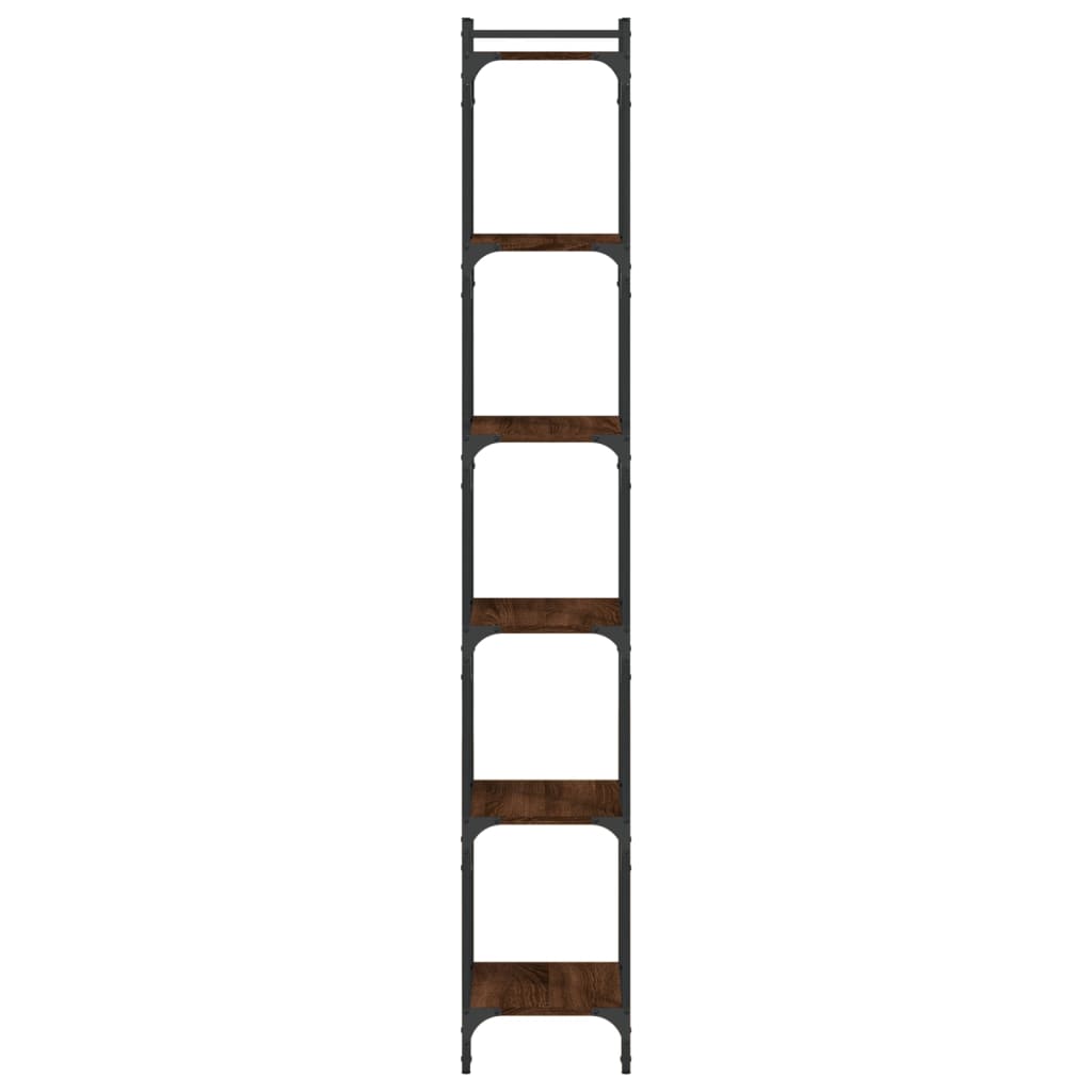 vidaXL Bookcase 6-Tier Brown Oak 40x30x188 cm Engineered Wood