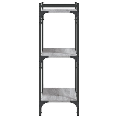 vidaXL Bookcase 3-Tier Grey Sonoma 60x30x86 cm Engineered Wood