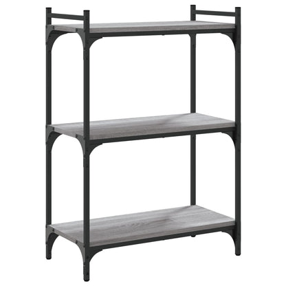 vidaXL Bookcase 3-Tier Grey Sonoma 60x30x86 cm Engineered Wood