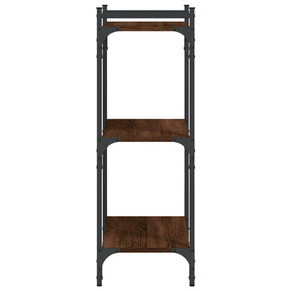 vidaXL Bookcase 3-Tier Brown Oak 60x30x86 cm Engineered Wood