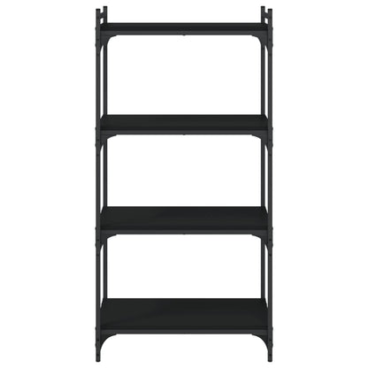 vidaXL Bookcase 4-Tier Black 60x30x120 cm Engineered Wood