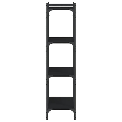 vidaXL Bookcase 4-Tier Black 60x30x120 cm Engineered Wood