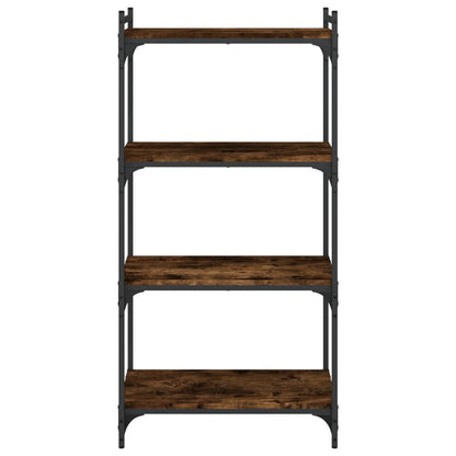 vidaXL Bookcase 4-Tier Smoked Oak 60x30x120 cm Engineered Wood