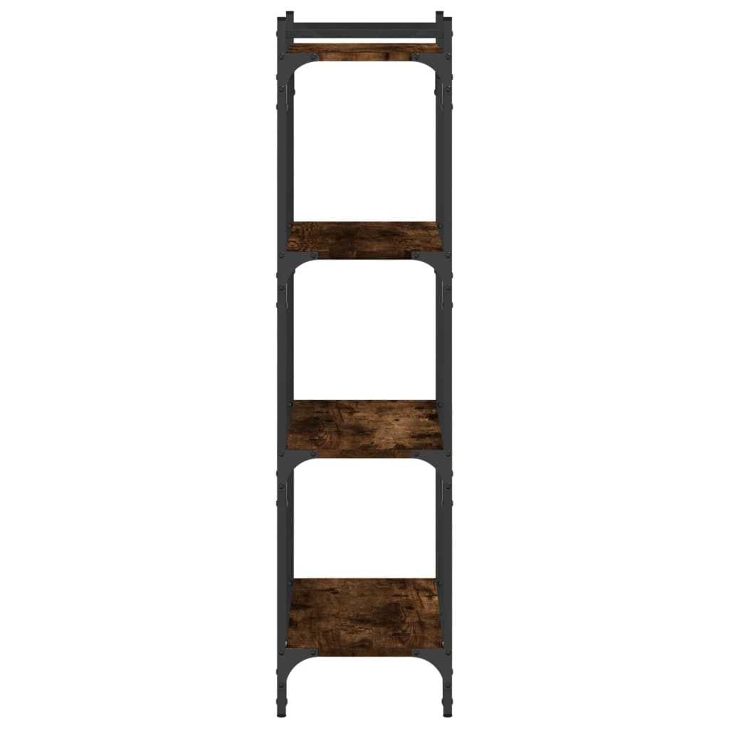 vidaXL Bookcase 4-Tier Smoked Oak 60x30x120 cm Engineered Wood