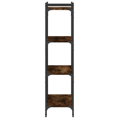 vidaXL Bookcase 4-Tier Smoked Oak 60x30x120 cm Engineered Wood