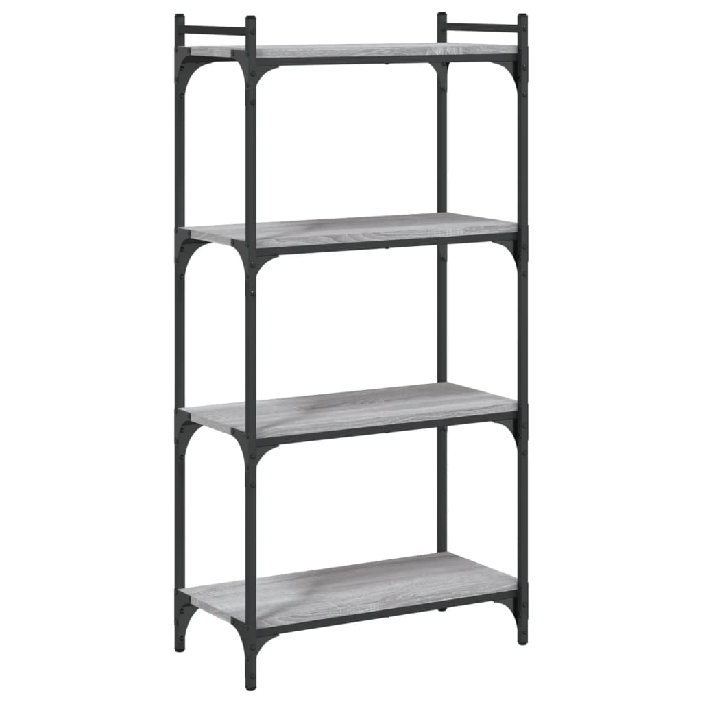 vidaXL Bookcase 4-Tier Grey Sonoma 60x30x120 cm Engineered Wood