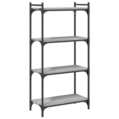 vidaXL Bookcase 4-Tier Grey Sonoma 60x30x120 cm Engineered Wood